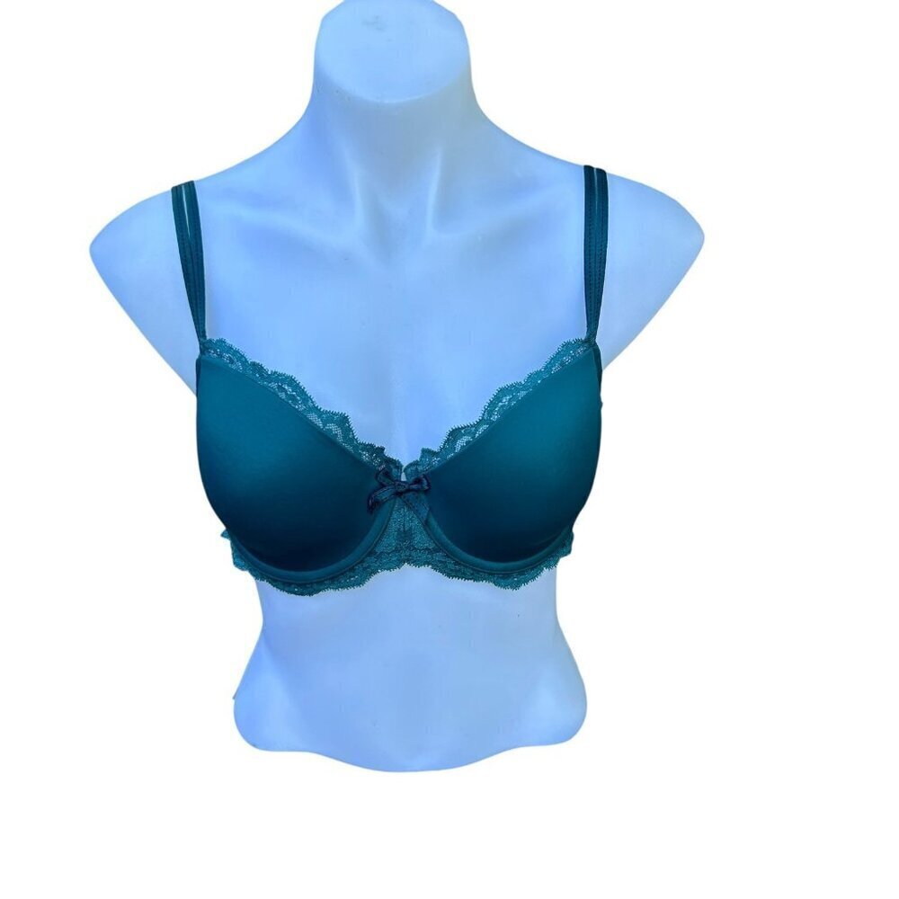 Chantelle Green Rive Gauche T shirt 3086 Balconette Bra 34DD - Picture 1 of 10